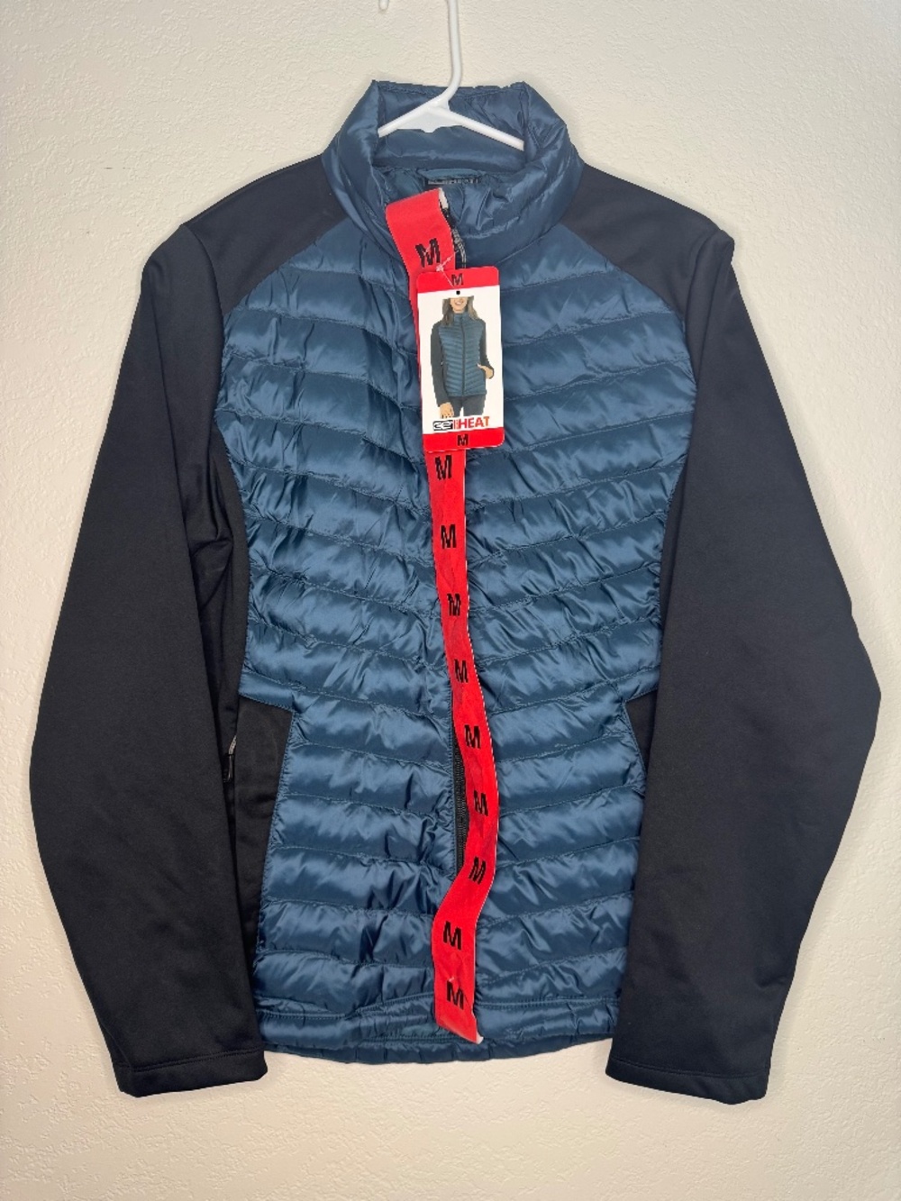 NWT 32 Degrees Heat Mixed Media Jacket Dark Teal Size M